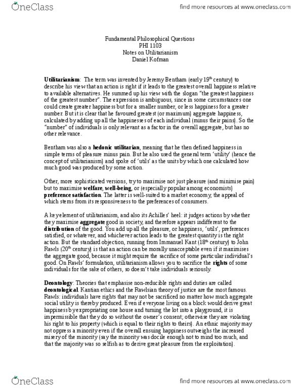 PHI 1103 Lecture Notes - Brad Hooker, Phronesis, Joseph Raz thumbnail