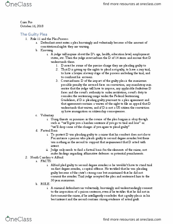 LAW 679 Lecture Notes - Lecture 16: United States Federal Sentencing Guidelines, Jury Trial, Institute For Operations Research And The Management Sciences thumbnail