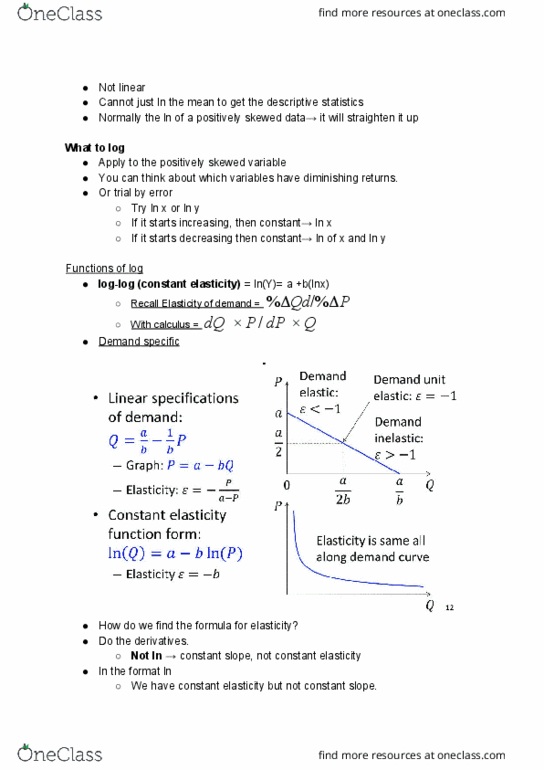 ECO220Y1 Lecture Notes - Lecture 12: Diminishing Returns, Descriptive Statistics cover image