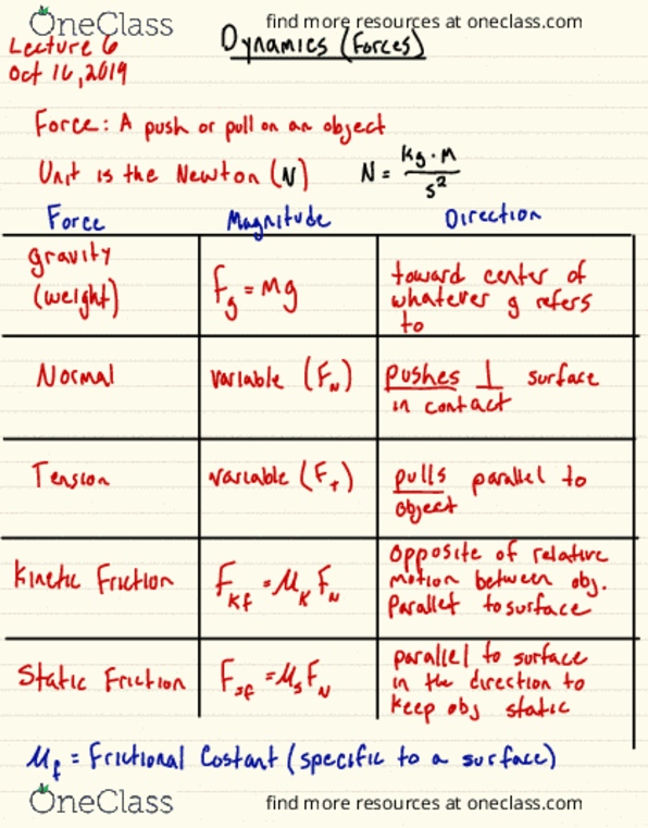 PHYS 6A Lecture 6: Forces 10-16-19 thumbnail