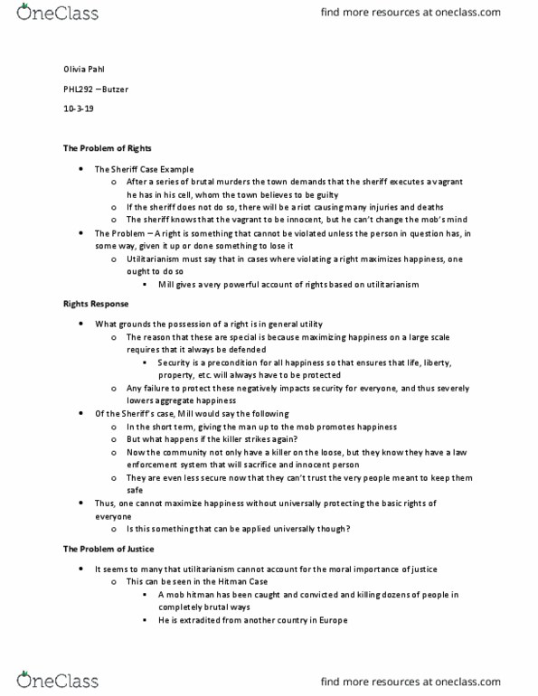 PHL 292 Lecture 12: Problem of Rights and Justice thumbnail
