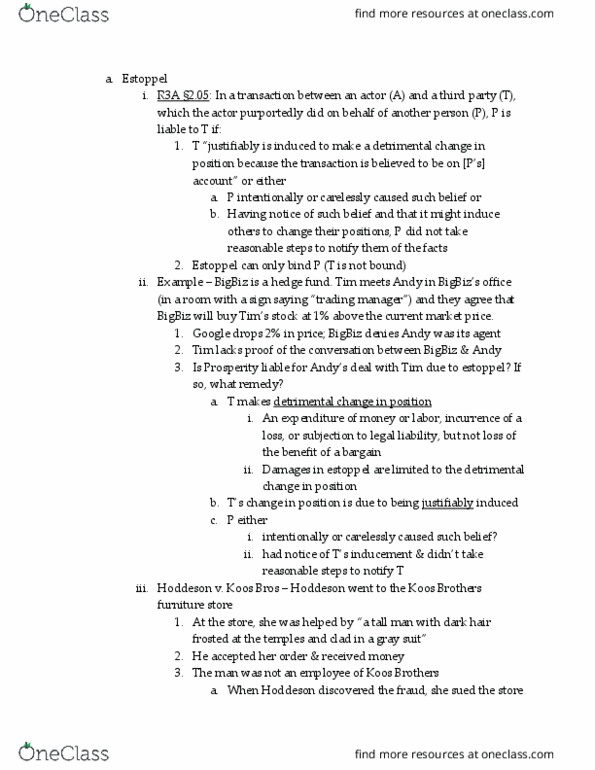 LAW 633 Lecture Notes - Lecture 11: Estoppel, Item Number, W. M. Keck Observatory thumbnail