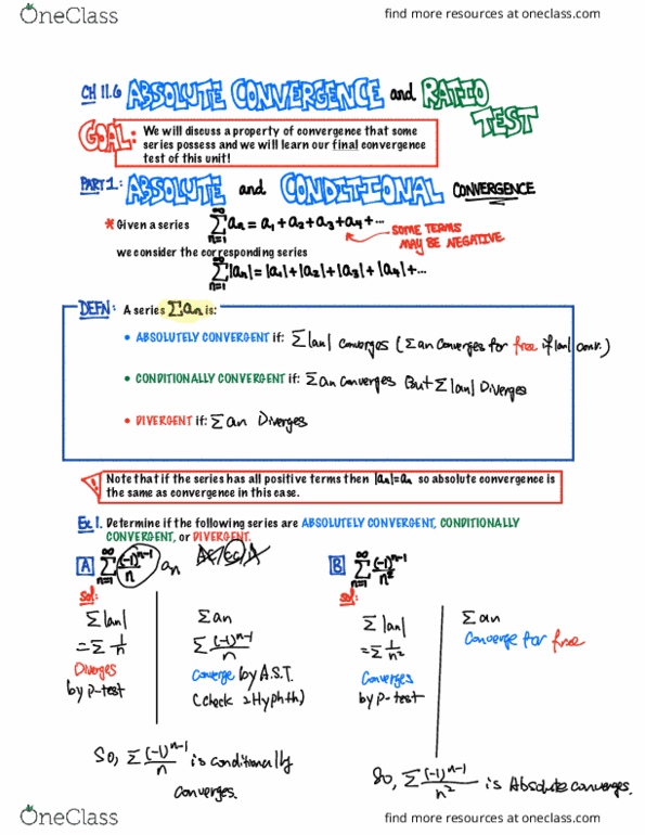 MATH 1132Q Lecture Notes - Lecture 14: Absolute Convergence, Ibm System P cover image