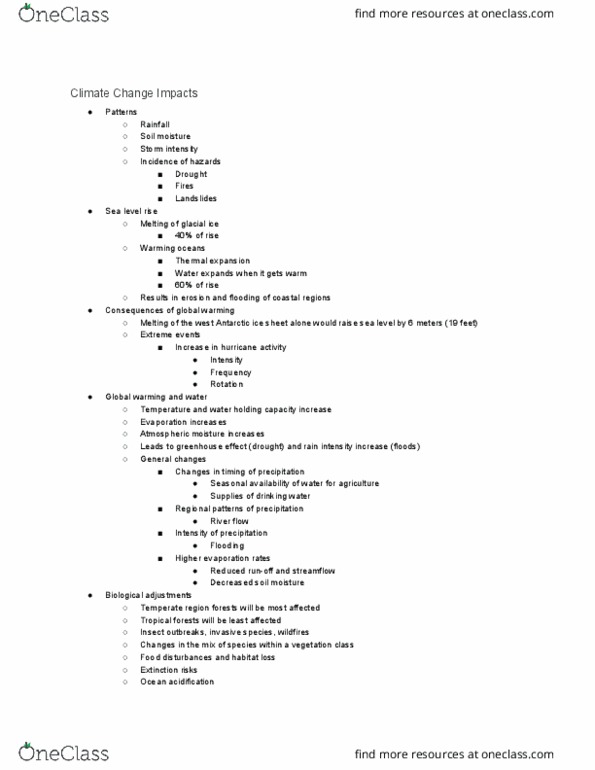 GEOL 103 Lecture Notes - Lecture 11: West Antarctic Ice Sheet, Sea Level Rise, Ocean Acidification thumbnail