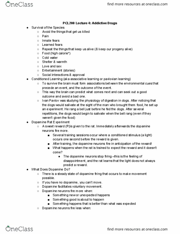 PCL200H1 Lecture Notes - Lecture 4: Addiction, Ibuprofen, Drug Tolerance thumbnail