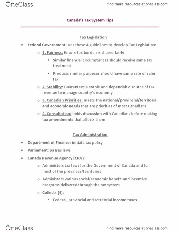 ACC402 Lecture Notes - Lecture 2: Canada Revenue Agency, Withholding Tax, Canada Pension Plan thumbnail