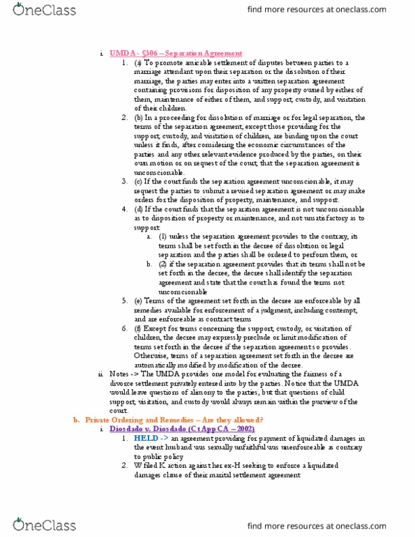 LAW 667 Lecture Notes - Lecture 10: Liquidated Damages, Alimony, Social Relation thumbnail