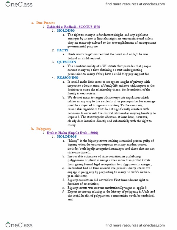 LAW 667 Lecture Notes - Lecture 11: Equal Protection Clause thumbnail