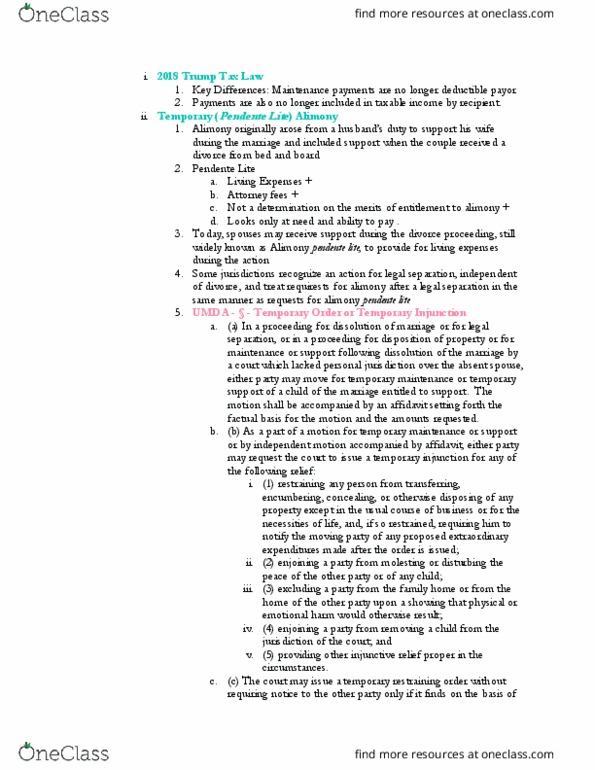 LAW 667 Lecture Notes - Lecture 30: Alimony, Affidavit, Payment thumbnail