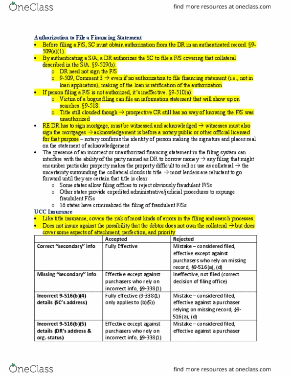 LAW 631 Lecture Notes - Lecture 24: Title Insurance, Promissory Note, Constructive Notice thumbnail