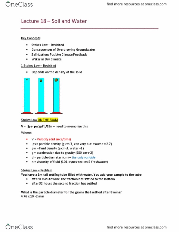ENVIRSC 1C03 Lecture Notes - Lecture 18: Viscosity, Subsidence, Aquifer thumbnail