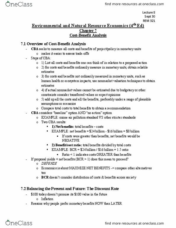 REM 321 Chapter Notes - Chapter 7: Net Present Value, Discount Window, Time Preference thumbnail