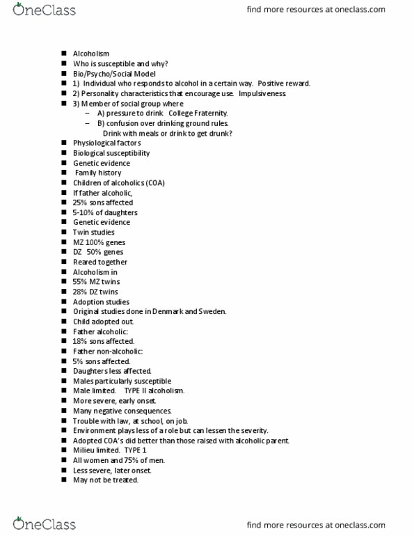 PSYC 11762 Lecture Notes - Lecture 52: Twin Study, Alcoholism, Impulsivity thumbnail