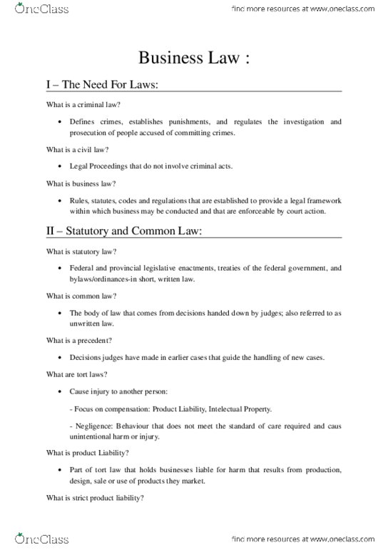 MGM102H5 Chapter : Business Law thumbnail