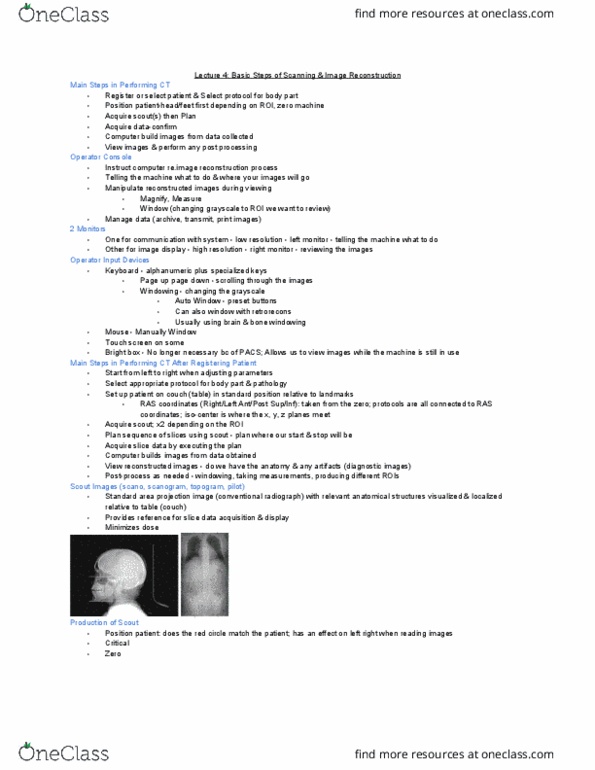 MEDRADSC 3K03 Lecture Notes - Lecture 4: Grayscale, Touchscreen, Radiography thumbnail