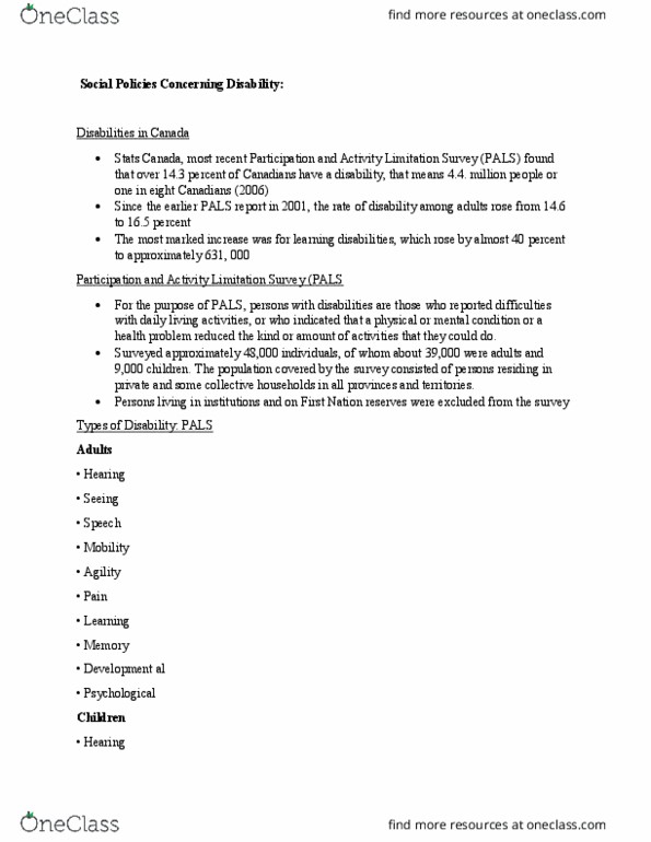 SOWK 4240 Lecture Notes - Lecture 3: Chronic Condition thumbnail