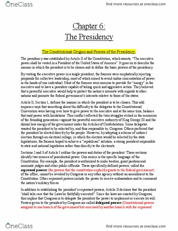 POLISCI 101 Chapter Notes - Chapter 6: Indirect Election, Usa Freedom Act, Human Services thumbnail
