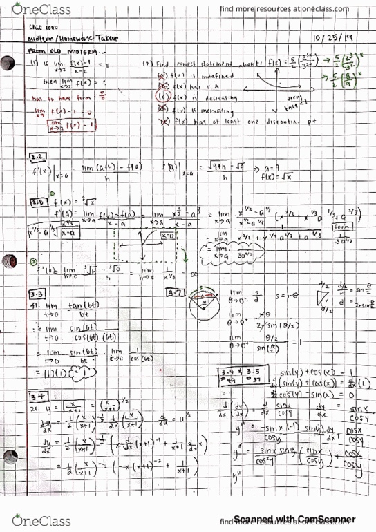 Calculus 1000A/B Lecture 32: Midterm & Homework cover image