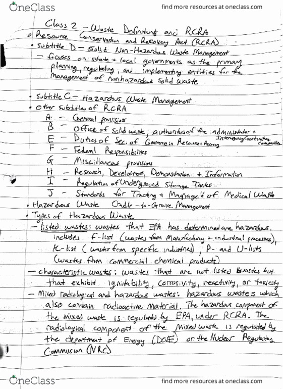 ENV E 558 Lecture 2: Waste Definitions and RCRA pt 1 thumbnail