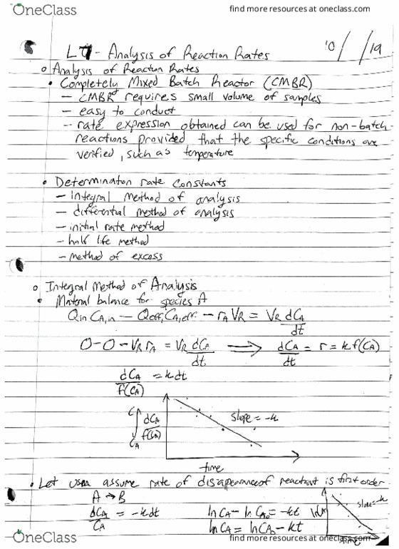 ENV E 554 Lecture 7: Analysis of Reaction Rates pt 1 thumbnail