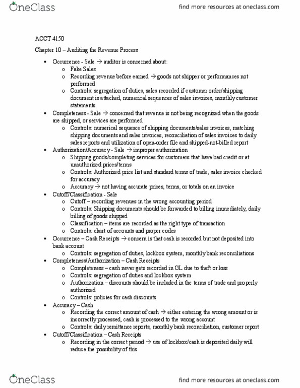 ACCT-4150 Lecture Notes - Lecture 9: Bank Reconciliation, Remittance, General Ledger thumbnail