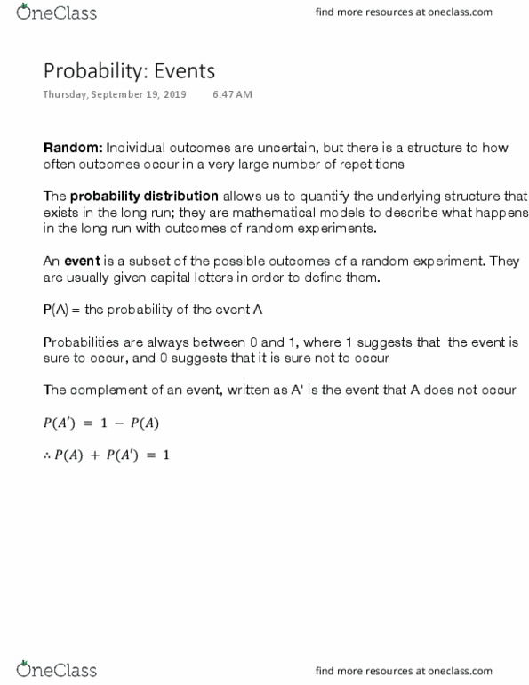 STA220H1 Chapter 2: Module 2.1-Probability Events thumbnail
