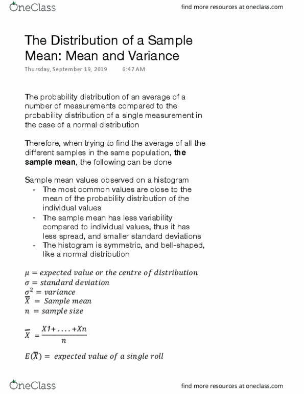 STA220H1 Chapter Notes - Chapter 4: Standard Deviation, Bias Of An Estimator thumbnail