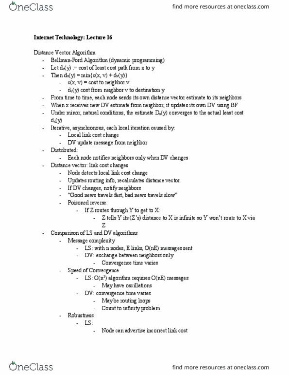 01:198:352 Lecture Notes - Lecture 16: Dynamic Programming, Minc, Routing Table thumbnail