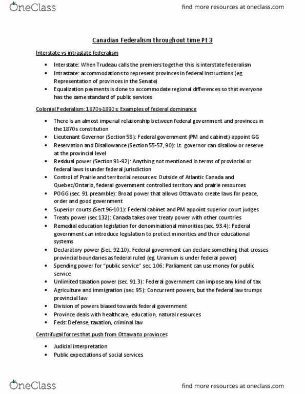 POL214Y1 Lecture Notes - Lecture 7: Remedial Education, Constitutional Basis Of Taxation In Australia, Concurrent Powers thumbnail