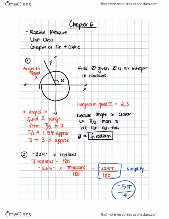 MATH 1113 Lecture Notes - Lecture 6: Unit Circle, Farad, Angular Velocity thumbnail