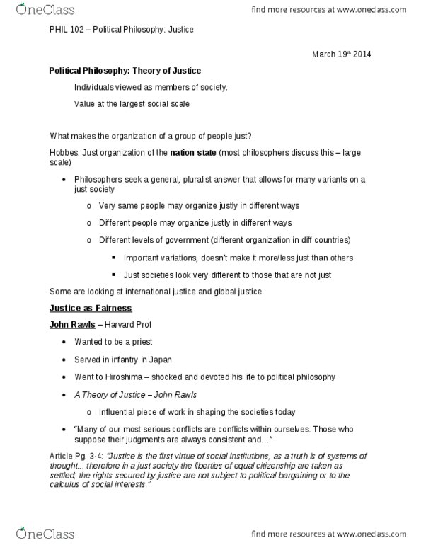 PHIL 102 Lecture Notes - Environmental Values, Fungibility, Capability Approach thumbnail