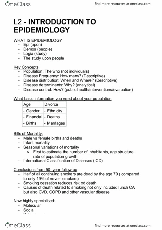PUBH2008 Lecture Notes - Lecture 3: Smoking Cessation, Chronic Obstructive Pulmonary Disease, Child Mortality thumbnail