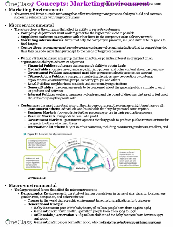 MKTG 3500 Chapter Notes - Chapter 3: Baby Boomers, Generation Z, Millennials thumbnail