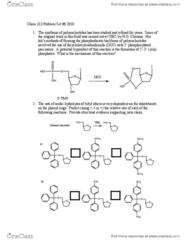 CHEM 313 Chapter Notes -Oligonucleotide Synthesis, Sodium Hydroxide, Peptide Synthesis thumbnail