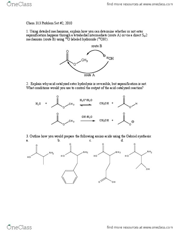 CHEM 313 Chapter Notes -Amine, Phthalimide, Tetrahedral Carbonyl Addition Compound thumbnail