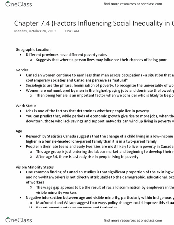 SOCA03Y3 Chapter Notes - Chapter 7.4: Visible Minority, Canadian Studies, Asteroid Family thumbnail