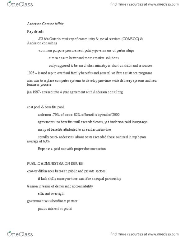 POLS 2250 Lecture Notes - Business Process thumbnail