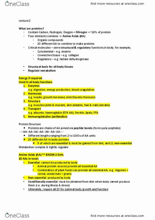HLTH3101 Lecture Notes - Lecture 2: Lactate Dehydrogenase, Desmin, Coagulation thumbnail
