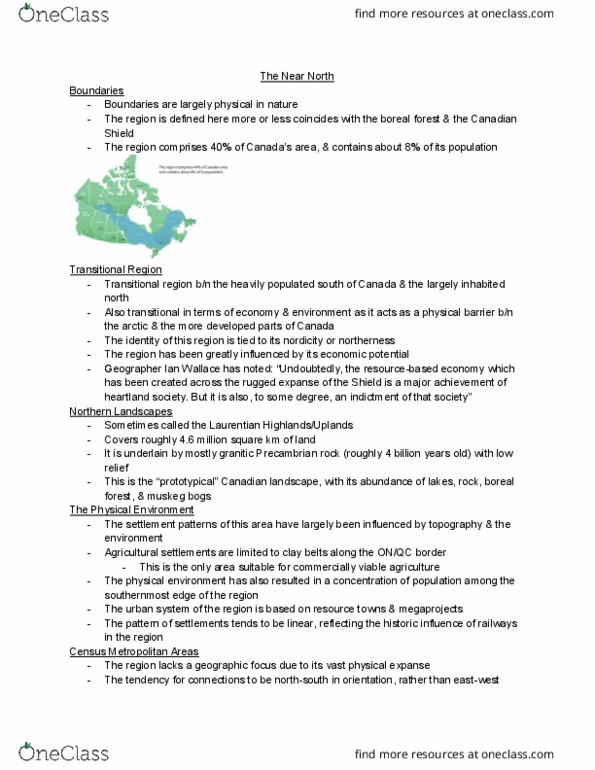 GEOG 2OC3 Lecture Notes - Lecture 13: Resource-Based Economy, Muskeg, Nordicity thumbnail
