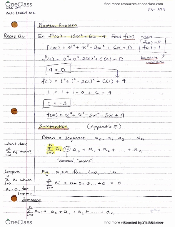 Calculus 1000A/B Lecture 39: Integration and summation cover image