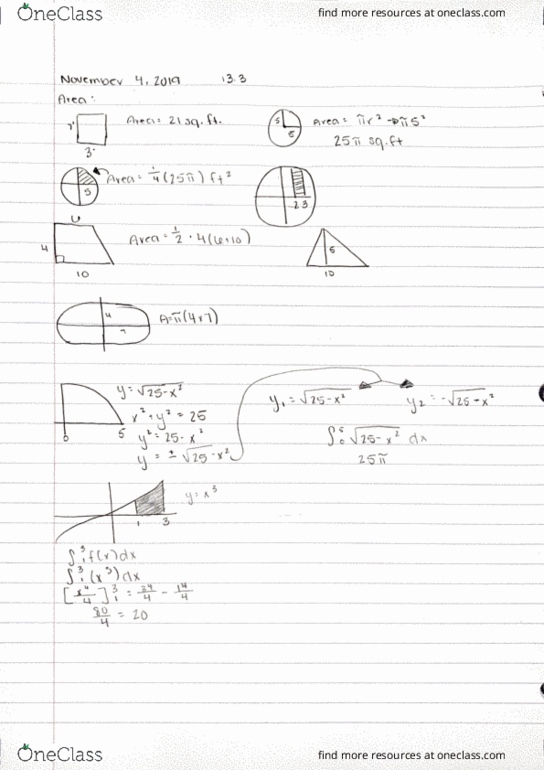 MAT 210 Lecture Notes - Lecture 32: Riemann Sum cover image