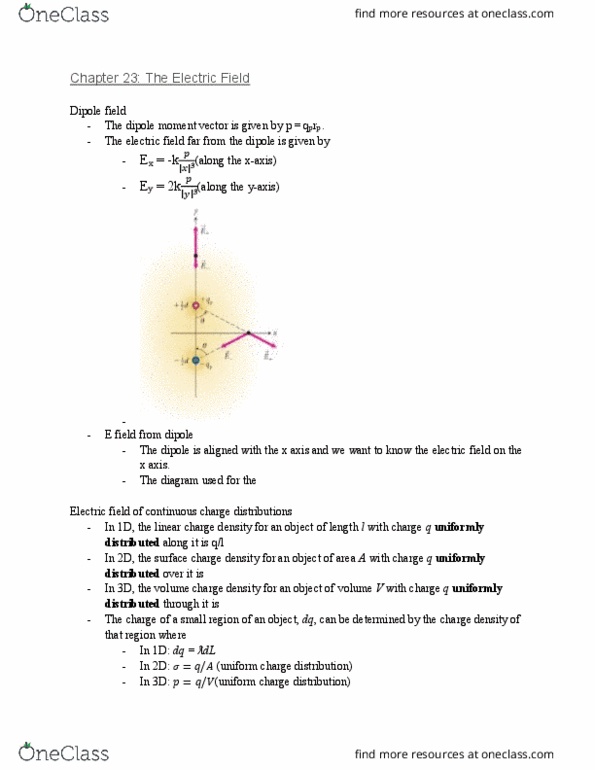 PHYS 122 Lecture Notes - Lecture 3: Surface Charge, Electric Field, Gaussian Surface thumbnail