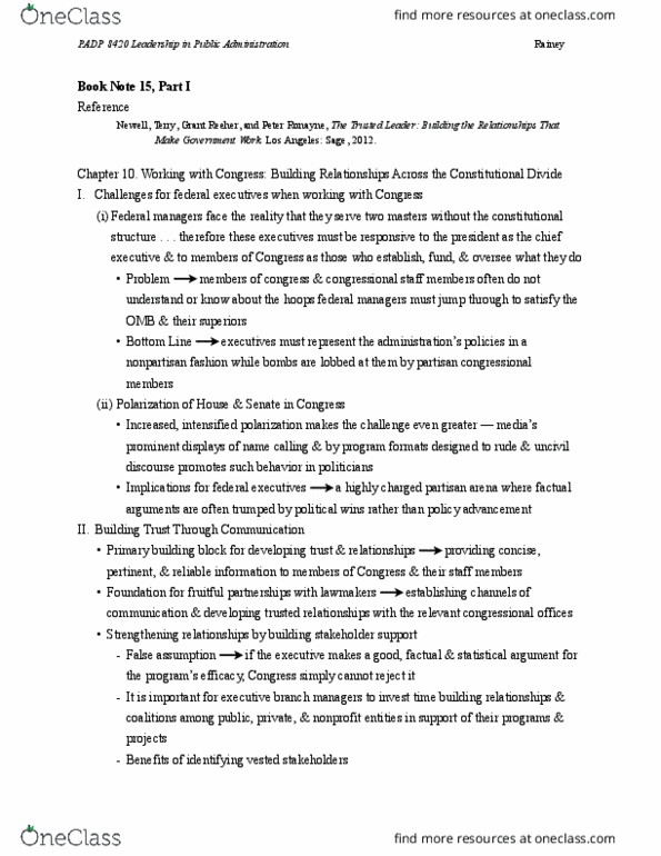 PADP 8420 Chapter 15: PADP 8420 Book Notes 15, Part I thumbnail