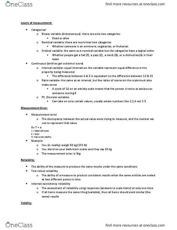 PSYC 290 Lecture Notes - Lecture 1: Fruitarianism, Omnivore, American Psychological Association thumbnail