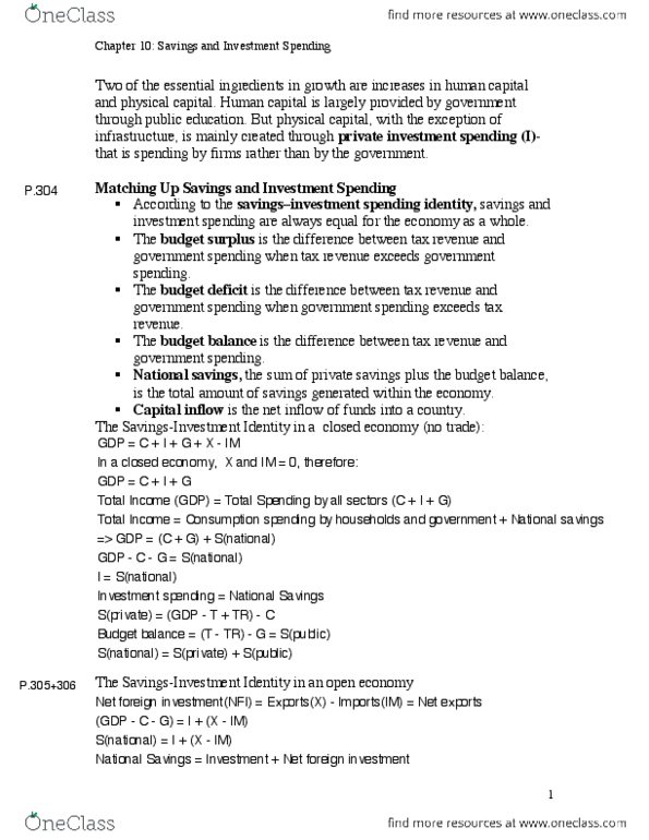 ECON 105 Lecture Notes - Financial Intermediary, Efficient-Market Hypothesis, Financial Market thumbnail