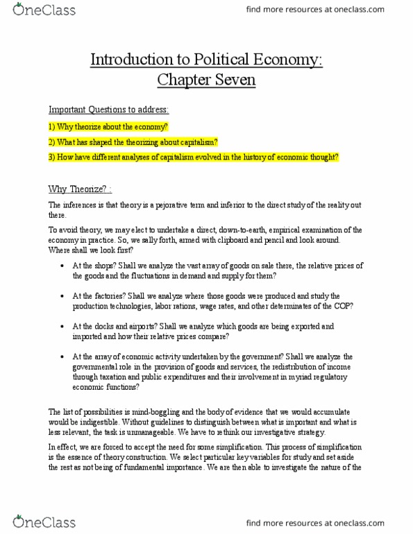 ECON 105 Chapter Notes - Chapter 7: United States House Committee On Oversight And Government Reform, Neoliberalism, Institutional Economics thumbnail