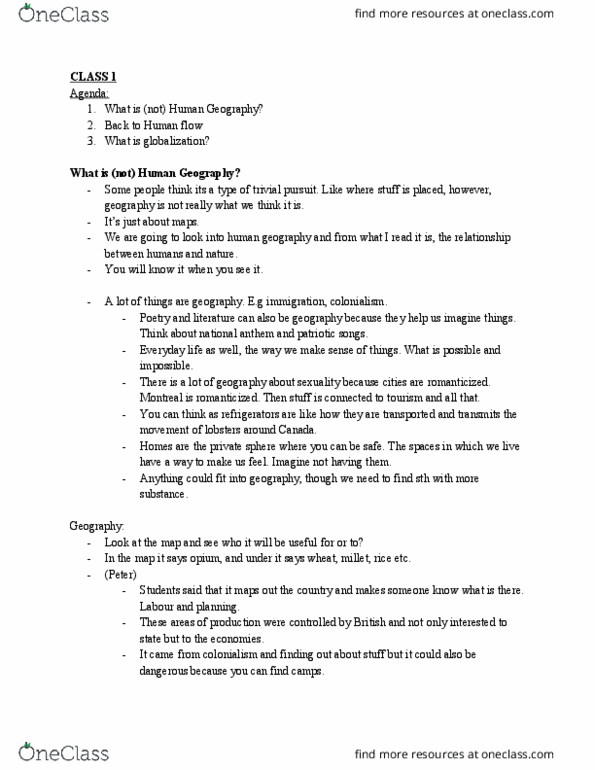 GEOG 210 Lecture Notes - Lecture 1: Human Geography, Kenichi Ohmae, Institute For Operations Research And The Management Sciences thumbnail