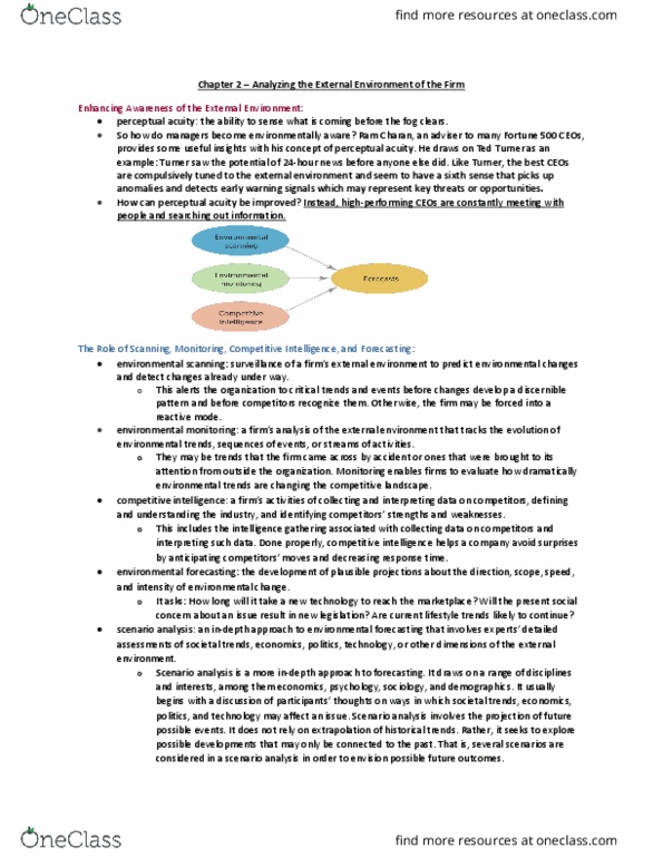 MGT 409 Lecture Notes - Lecture 5: Scenario Analysis, Competitive Intelligence, Disintermediation thumbnail