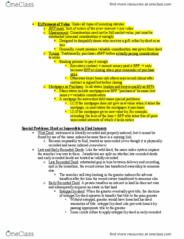 LAW 792 Lecture Notes - Lecture 26: Executory Contract, Consideration, Estoppel thumbnail