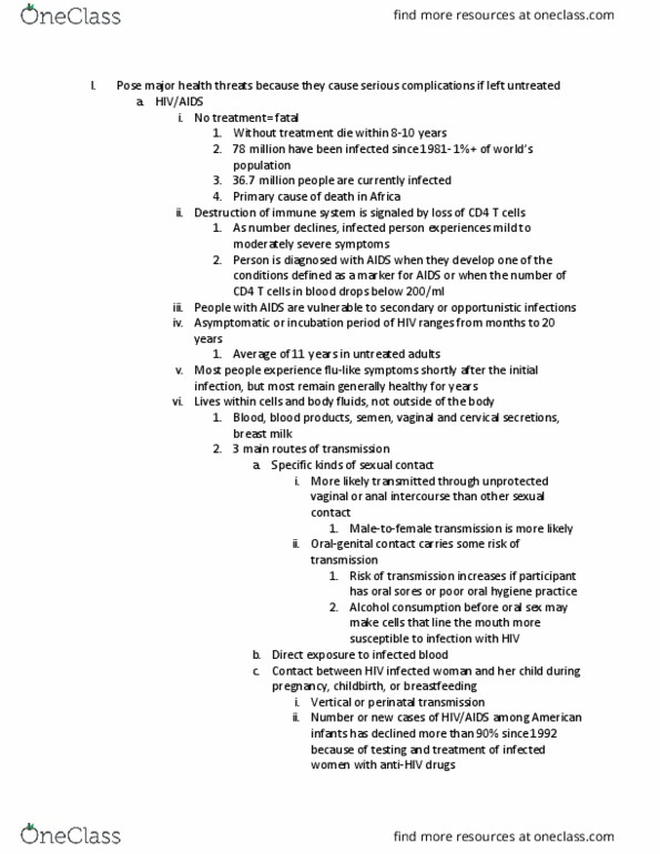 FTWL 106 Lecture Notes - Lecture 14: Anal Sex, Abdominal Pain, Wart thumbnail